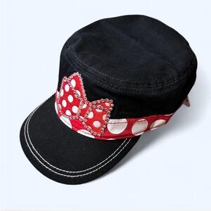 Stylish Black and Red Polka Dot Women's Hat
